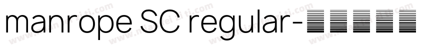 manrope SC regular字体转换